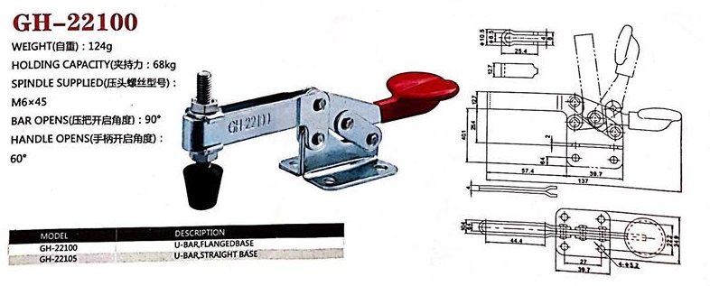 Kẹp định vị GH-22100, cam kẹp GH-22100