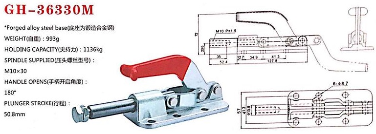 Kẹp định vị GH-36330M, cam kẹp GH-36330M