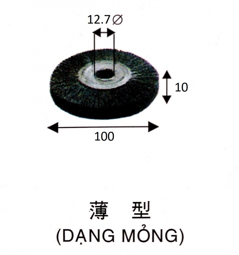 Bánh cước ny lông 100mm