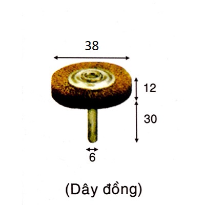 Cán mặt bằng dây thép (đồng) 38mm