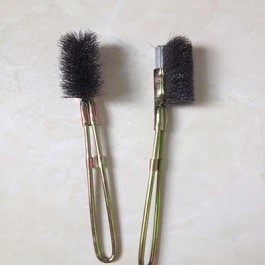 Bàn chải inox cán sắt, Bàn chải đầu cong