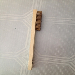 Bàn chải đồng thau cán gỗ 4 hàng , bàn chải cán gỗ đồng thau 4B