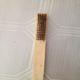 Bàn chải cán gỗ đồng thau 5 hàng, bàn chải đồng thau 5 hàng