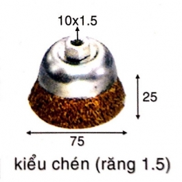 Chén cước thép 75mm tán M10, chén cước đồng 75mm tán M10