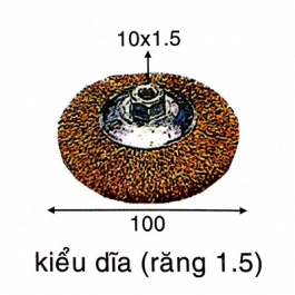 Đĩa cước thép 100mm (M10x1.5), Đĩa cước đồng 100mm (M10x1.5)