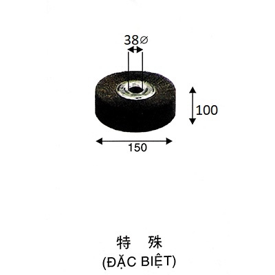 Bánh cước inox 150x100x38Ø Holy Light