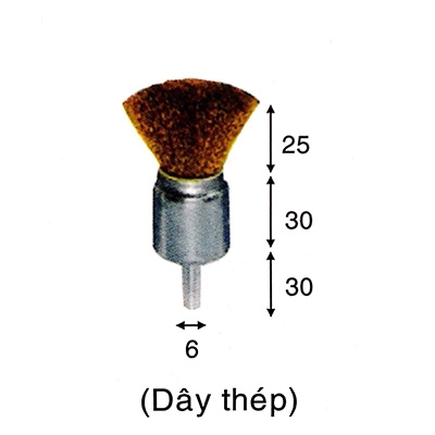 Chổi mài góc thép 6mm