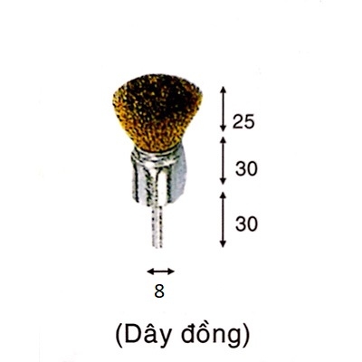 Chổi mài góc đồng 8mm