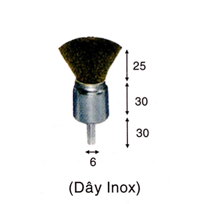 Chổi mài góc inox 6mm