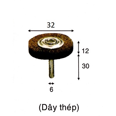 Chổi cước chữ T dây thép (đồng) 32mm
