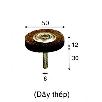 Chổi cước chữ T dây thép (đồng) 50mm