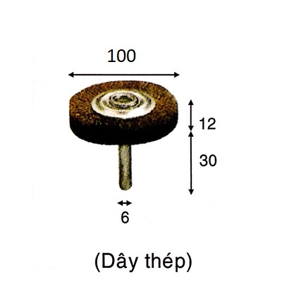 Chổi cước chữ T dây thép (đồng) 100mm