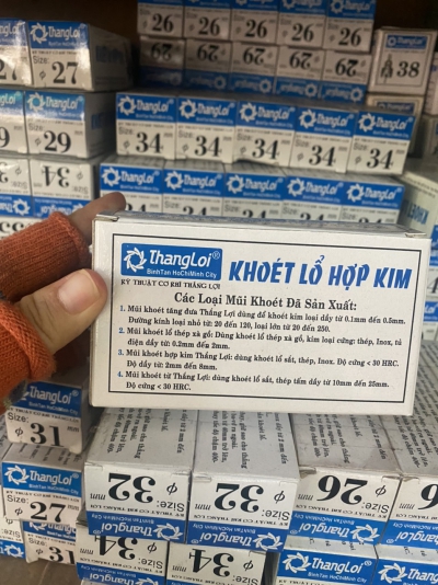 Mũi khoét lỗ 12mm, mũi khoét lỗ 13mm, mũi khoét lỗ 14mm, mui khoét 15mm